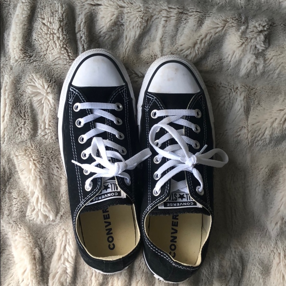 Black Low-Top Converse (worn once)